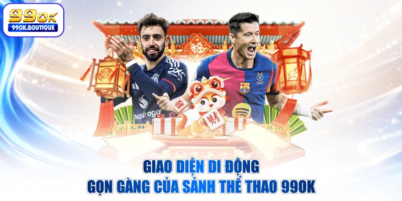 Giao diện di động gọn gàng của sảnh thể thao 99OK