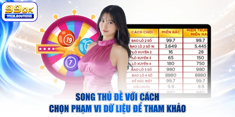 Song thủ đề với cách chọn phạm vi dữ liệu để tham khảo